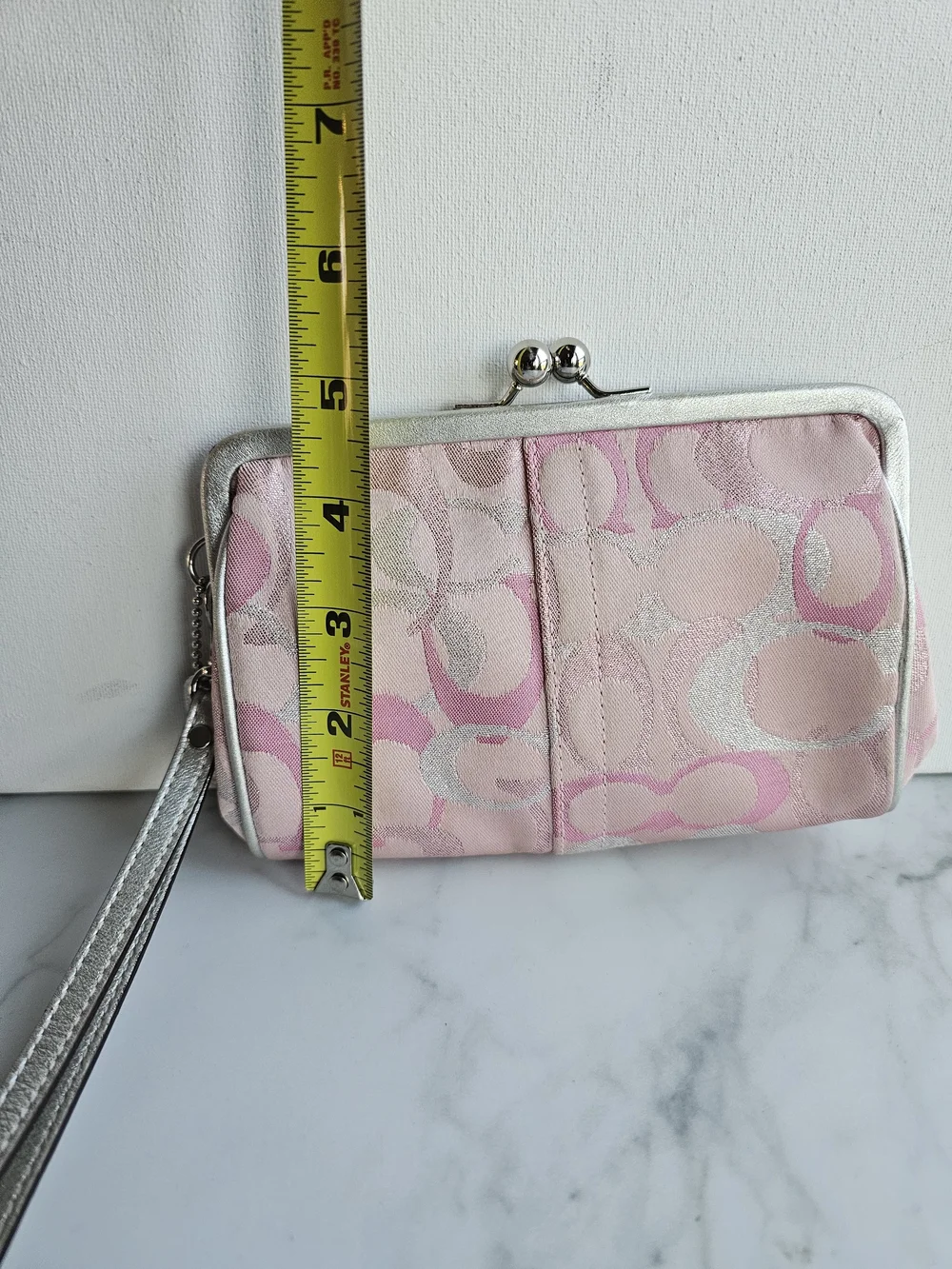 Pink Kisslock Wristlet and Card Wallet - Picture 9 of 12